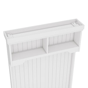 English Elm Hall Tree Entryway Organizer with Shoe Bench and 4-in-1 Coat Rack Hooks, Elegant Storage for Hallways White W1580P327001