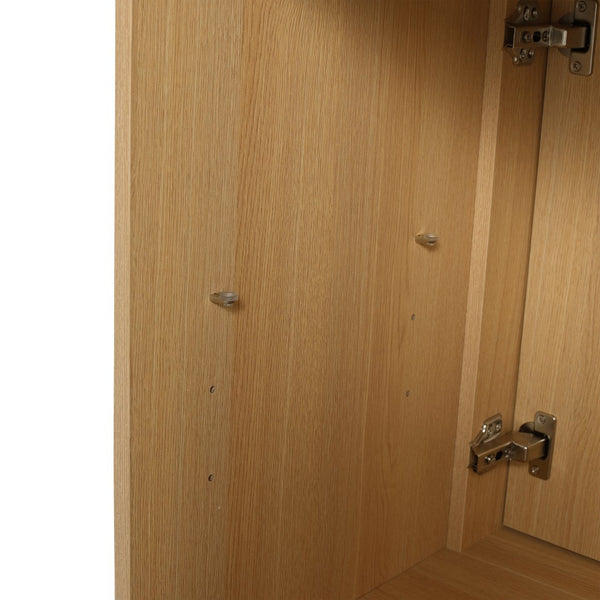 English Elm 48" Freestanding Bathroom Vanity Cabinet 4 Soft-Closing Doors Original Oak Plywood KD Pack Easy Assemble W1972P348986
