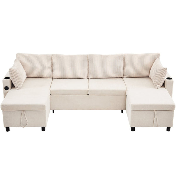 English Elm Swivel Barrel Accent Chair Chenille Tufted Round Club Seat for Living Room Lounge Beige N719S002230A