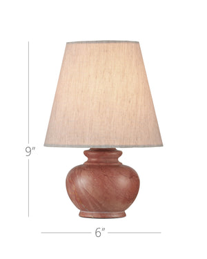 Currey & Company Piccolo Mini Table Lamp: Charming Pistachio Marble Accent Light For Cozy Spaces And Unique Decor Pink Rosa Cappuccino Marble 6000-1049-currey-company