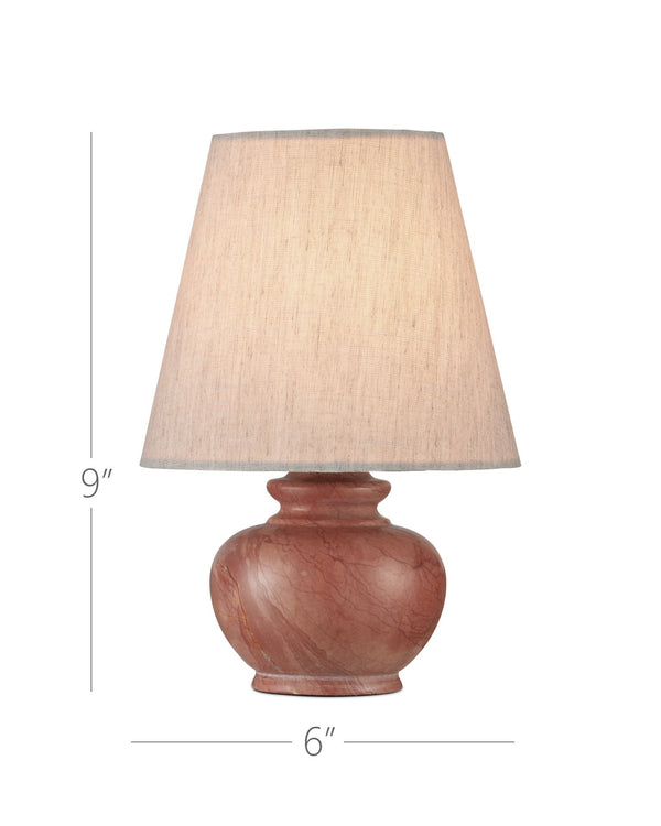 Currey & Company Piccolo Mini Table Lamp: Charming Pistachio Marble Accent Light For Cozy Spaces And Unique Decor Pink Rosa Cappuccino Marble 6000-1049-currey-company