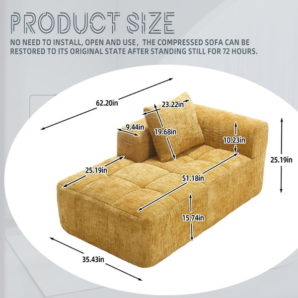 English Elm United We Win Chenille Loveseat Sofa - Stylish Modular Sleeper For Small Spaces And Cozy Living W1568P255141-GIGA