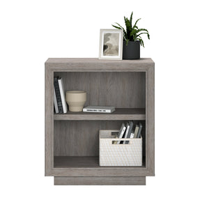 English Elm Bookcase, Engineered wood gray finish with adjustable shelf, compact durable storage for small spaces Medium grey B356P354441