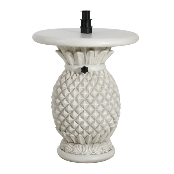 English Elm Adela Outdoor Mgo Umbrella Base Side Table with Marble Finish Weatherproof Patio N775P385406W