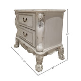 English Elm Bone White 2-Drawer Nightstand