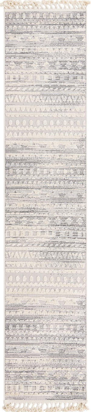 Unique Loom Arlo Avery Machine Made Tribal Rug Sandy Beige, Blue/Gray 2' 7" x 12' 2"