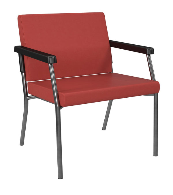 OSP Home Furnishings Bariatric Guest Chair with Reinforced Metal Frame and Plush Padded Seat for Medical Use BC9602-R100