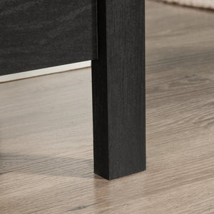 English Elm Bookcase With Doors – Elegant Black Finish, Versatile Storage Solution With Open Shelves & Enclosed Space B356P402625