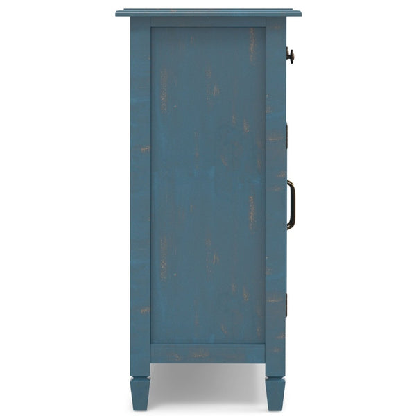 English Elm Connaught Coastal Cottage Pine Cabinet with Raised Panel Doors for Narrow Entryways B136P436038