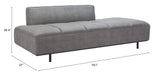 Confection Sofa Gray 110079 Zuo Modern