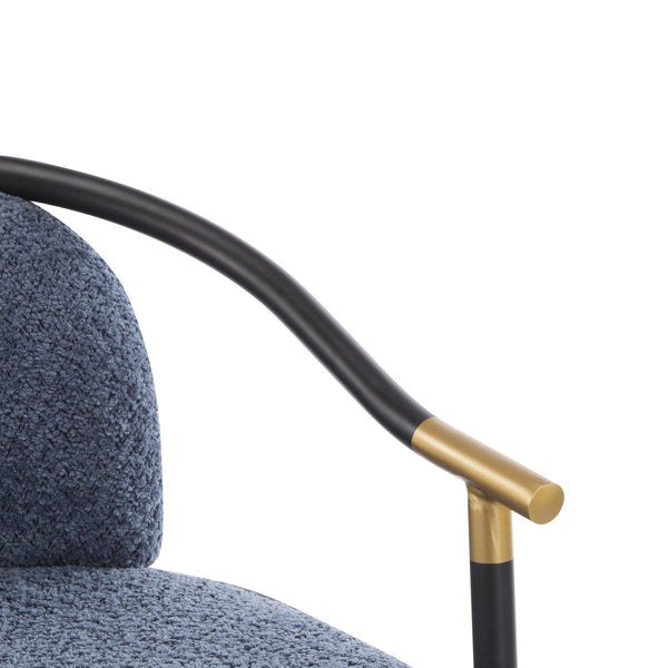 English Elm Christopher Knight Home® - 26" Upholstered Counter Stool Set of 2 with Bouclé Fabric and Iron Frame, Contemporary Comfort and Style Gold+Black,Navy Blue N771P288863U