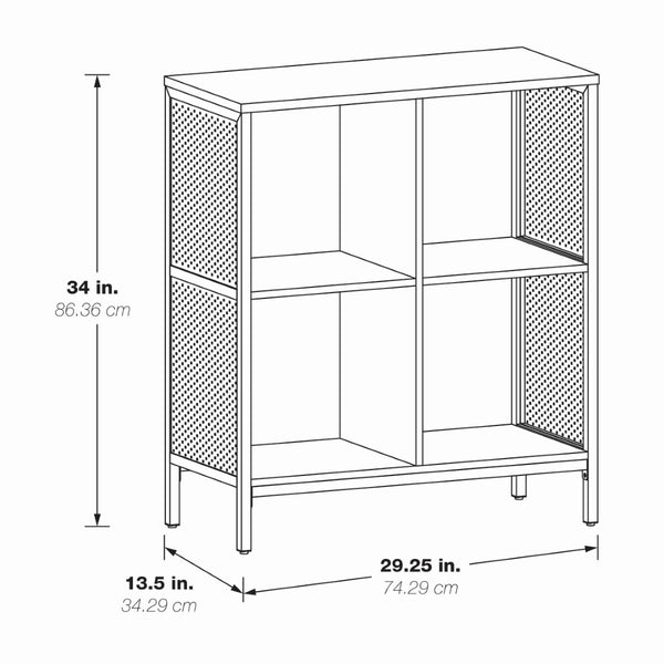 OSP Home Furnishings Ace 4 Cube Storage/Bookcase White