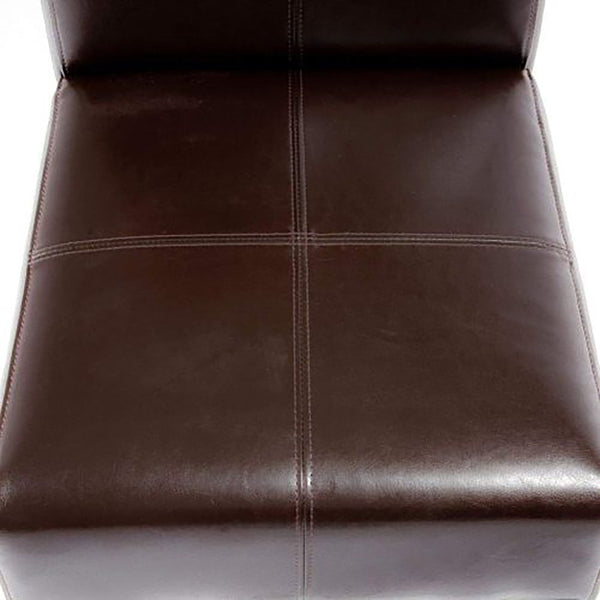 English Elm Pertica Upholstered Dining Chairs with T-stitch Detail Set of Two Modern Wood Leg N769P368552Z