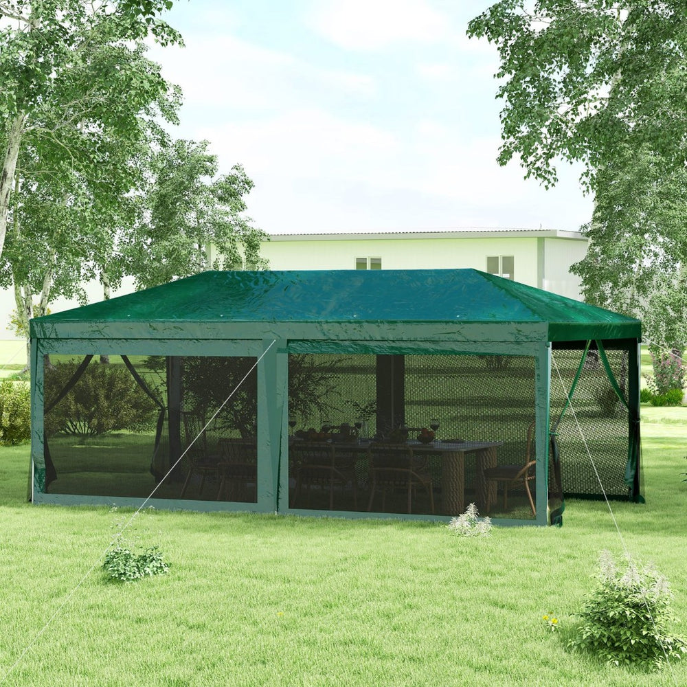 English Elm Outsunny 10' X 20' Party Tent With Removable Sidewalls - Elegant Gazebo For Outdoor Events & Bbqs W2225P174217-GIGA