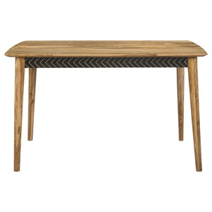 English Elm Senko Solid Sheesham Wood Counter Dining Set with Leather Chairs for Modern Kitchens B062S01629