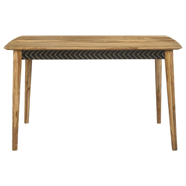 English Elm Senko Solid Sheesham Wood Counter Dining Set with Leather Chairs for Modern Kitchens B062S01629