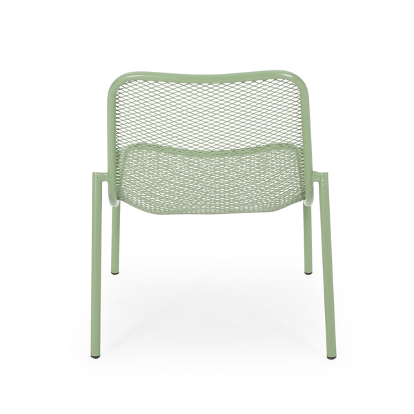 English Elm Christopher Knight Home® - KINCAID Hand-Crafted Iron Dining Chair Set of 2 with Durable Finish, Compact Modern Design, Assembly Required Green 65200.00GRN