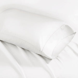 JLA Home Madison Park - Cotton premium sateen pillowcases with peached finish, OEKO-TEX comfort, wrinkle-resistant luxury White MP21-4843