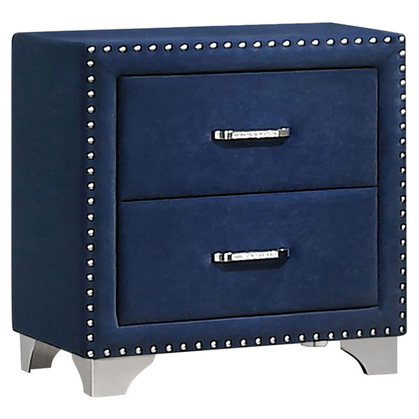 English Elm Kennedy Pacific Blue 4-Piece Eastern King Bedroom Set: Luxurious Velvet, Tufted Headboard & Ample Storage B062S01344