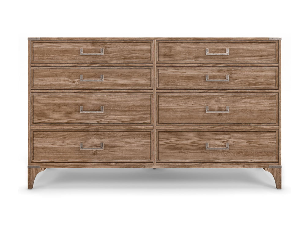 A.R.T. Furniture Passage Dresser: Stylish Natural Oak Storage With 8 Soft-close Drawers & Cedar-lined Bottoms Brown Ash Solids,Knotty Oak Veneers,Metal 287130-2302