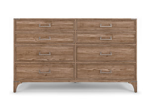 A.R.T. Furniture Passage Dresser: Stylish Natural Oak Storage With 8 Soft-close Drawers & Cedar-lined Bottoms Brown Ash Solids,Knotty Oak Veneers,Metal 287130-2302