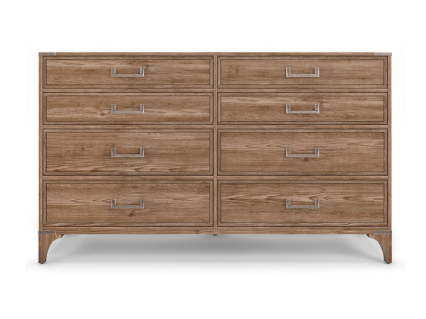 A.R.T. Furniture Passage Dresser: Stylish Natural Oak Storage With 8 Soft-close Drawers & Cedar-lined Bottoms Brown Ash Solids,Knotty Oak Veneers,Metal 287130-2302