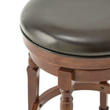 Christopher Knight Home® - Noble House - - Backless 25.5" Faux Leather Swivel Counter Stools, Set Of 2, Chocolate Brown