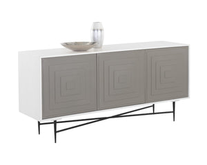 Sunpan VENTANA Sideboard - Large Artisan-Crafted Mango Wood with Modern Metal Frame for Unique Storage Solutions 108782