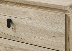 English Elm 1pc Mid-century Nightstand with Wood Finish, Two Drawers, Ample Storage, Clean Lines, Minimalist Hardware B2741P323551