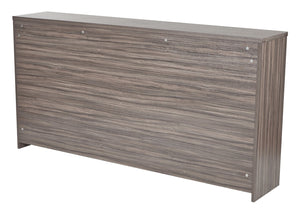 OSP Home Furnishings Lodi Overhead Cabinet with Wood Doors Open Cubbies and Cord Management for Office LODURB-44