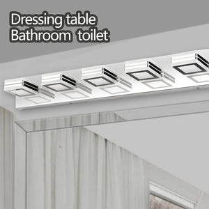 English Elm 39" Modern Chrome 6-Light Led Vanity Light Fixture With Acrylic Shades For Stylish Bathroom Illumination W2312P374881