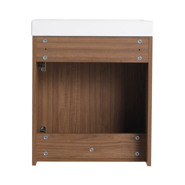 English Elm 18.5" Wall-Mounted Bathroom Vanity With Resin Sink, Soft-Close Door & Stylish Natural Walnut Finish W1972P362141