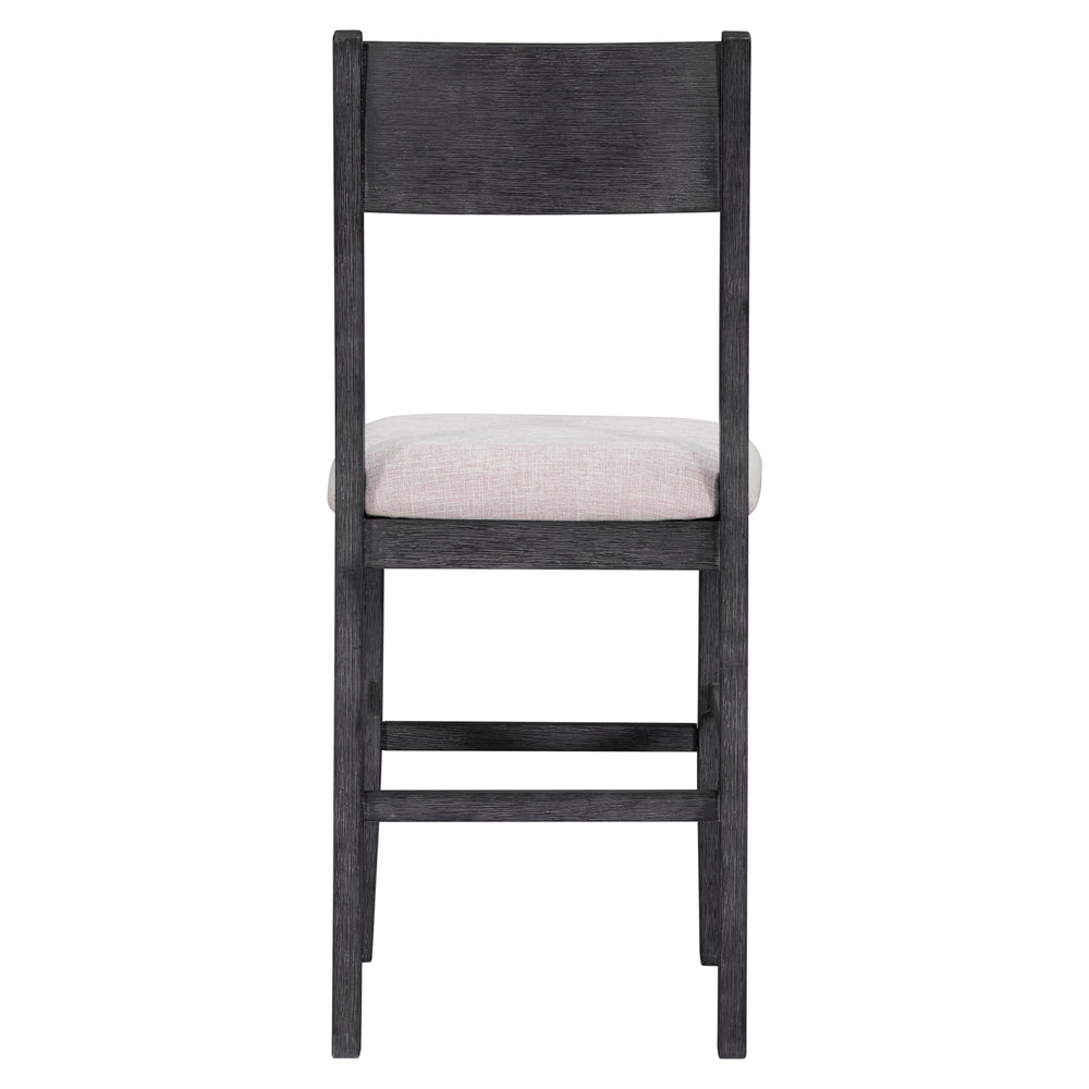 English Elm TOPMAX 82-inch Farmhouse Extendable Dining Set with Two 11" Removable Leaves, Upholstered Seats and Bench Gray N717S000230E