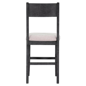 English Elm TOPMAX 82-inch Farmhouse Extendable Dining Set with Two 11" Removable Leaves, Upholstered Seats and Bench Gray N717S000230E