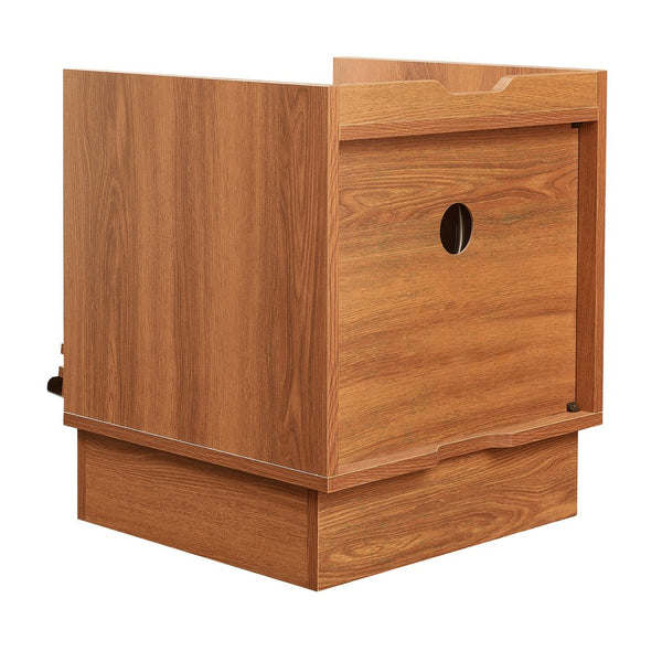 English Elm Christopher Knight Home® - Mid Mid Century Modern Nightstand with USB Charging Station, LED App-Control Lights, 2 Drawers, Sleek Design Yellow 22.24 L x 18.7 W x 7.09 H N761P255453Y