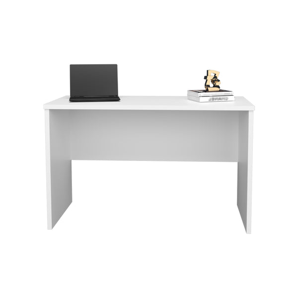 English Elm Malibu Modern 47.2" Study Desk for Home Office — Spacious, Sturdy Particle Board Workspace with Easy Assembly White 22.8 L x 66 W x 9 H B070P254770