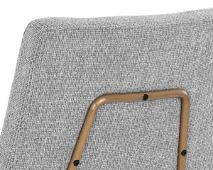 Sunpan Brinley Dining Chair - Modern Faux Leather Comfort with Stylish Powder Coated Stainless Steel Legs Gold / Nightfall Black & Chacha Grey