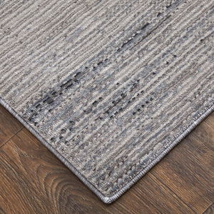 Feizy Rugs Deja Modern Low-pile Rug - Turkish Crafted With Polyester For Stylish Comfort In Any Room Decor Gray,Ivory,Taupe Polypropylene,Polyester Dja39pjfgry000f05