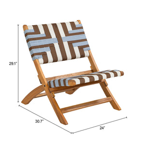 Zuo Modern Sunshine Lounge Chair Multicolor - Durable Acacia Wood & Rattan, Perfect For Modern Interiors & Hospitality Multicolor Solid Acacia Wood,100% Polyethylene 704153-zuo-modern