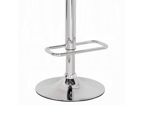 English Elm Adjustable Acrylic Swivel Bar Stool with Small Back and Gas Lift Height Control for Modern Kitchens Chrome,Gray 18 L x 18.5 W x 10 H B2741P326639