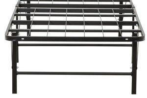 English Elm Bedroom Metal Mattress Foundation Bed Frame Full Size Durable Support Under-Bed Storage Easy Assembly Black 41 L x 39 W x 3 H B011P207124