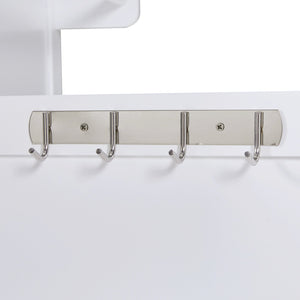 English Elm K&k Farmhouse Rolling Kitchen Cart with Drop Leaf Drawer Open Rack Lockable Wheels White N707P404539W