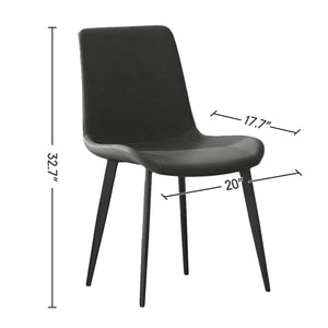 English Elm Dining Chairs Set Of 4, Modern Faux Leather Upholstered Seats With Sturdy Metal Legs For Comfort W3316P294864