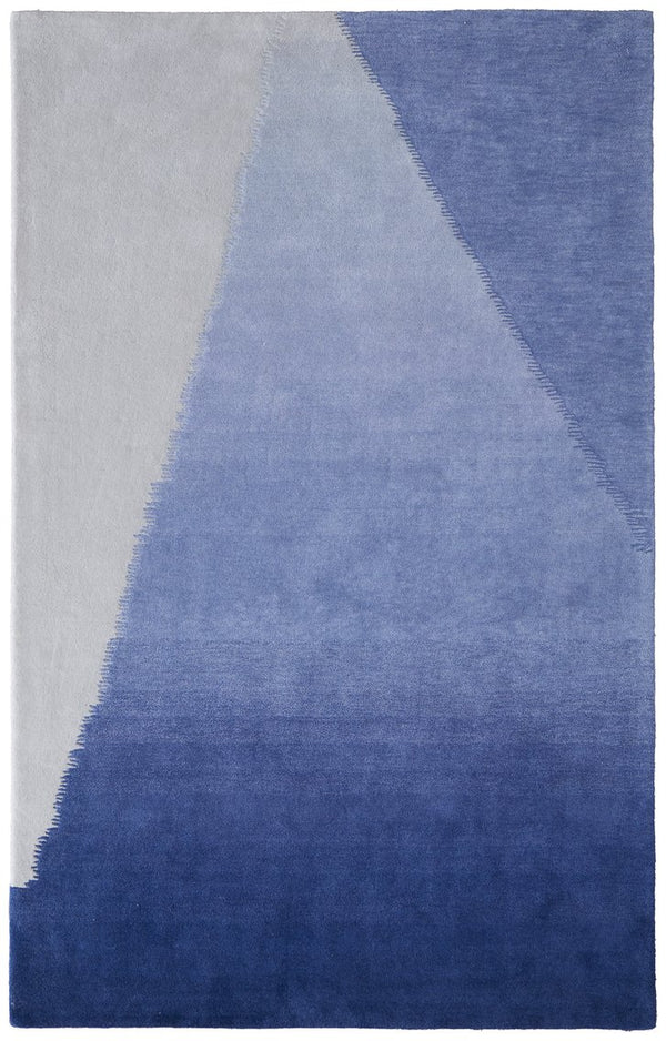 Feizy Rugs Katya Modern Hand-tufted Wool Rug - Geometric & Abstract Design For Stylish Home Décor Enhancement Blue,Gray Wool Kty8990fblubgeh00