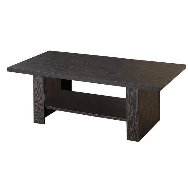 English Elm Bewildering Matte Black Wood 3 Piece Nesting Side Table Set with Open Shelves B056P216344