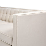 English Elm James 74" Modern Tuxedo Sofa, Sky Neutral Beige Polyester