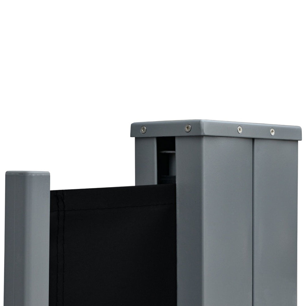 English Elm Outsunny 20' Double Retractable Side Awning – Uv-Resistant Privacy Shade With Auto Roll-Back Function W2225P174252-GIGA