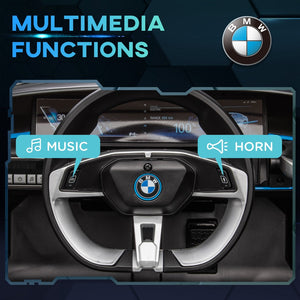 English Elm Aosom Licensed Bmw I4 12v Kids Ride on Car with Remote Suspension and Realistic Dash W2225P200668