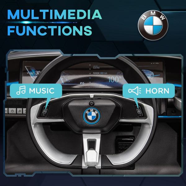 English Elm Aosom Licensed Bmw I4 12v Kids Ride on Car with Remote Suspension and Realistic Dash W2225P200668