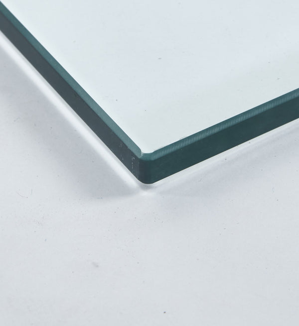 English Elm Tempered Clear Glass Table Top Rectangular Panel for Dining Desk or Console W234P285154